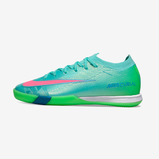 Chuteira Futsal Nike Mercurial Air Zoom Vapor 16 IC - Azul e Verde - vista frontal