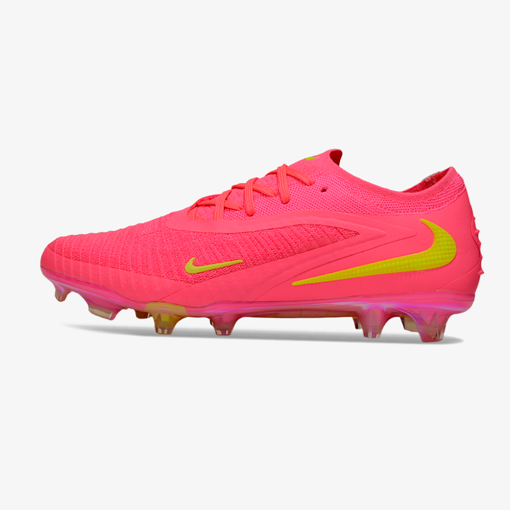 Chuteira Nike Phantom 6 Elite FG - Rosa e Verde - vista frontal
