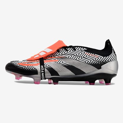 Chuteira Adidas Predator Elite Tongue FG - Preta e Cinza - vista frontal