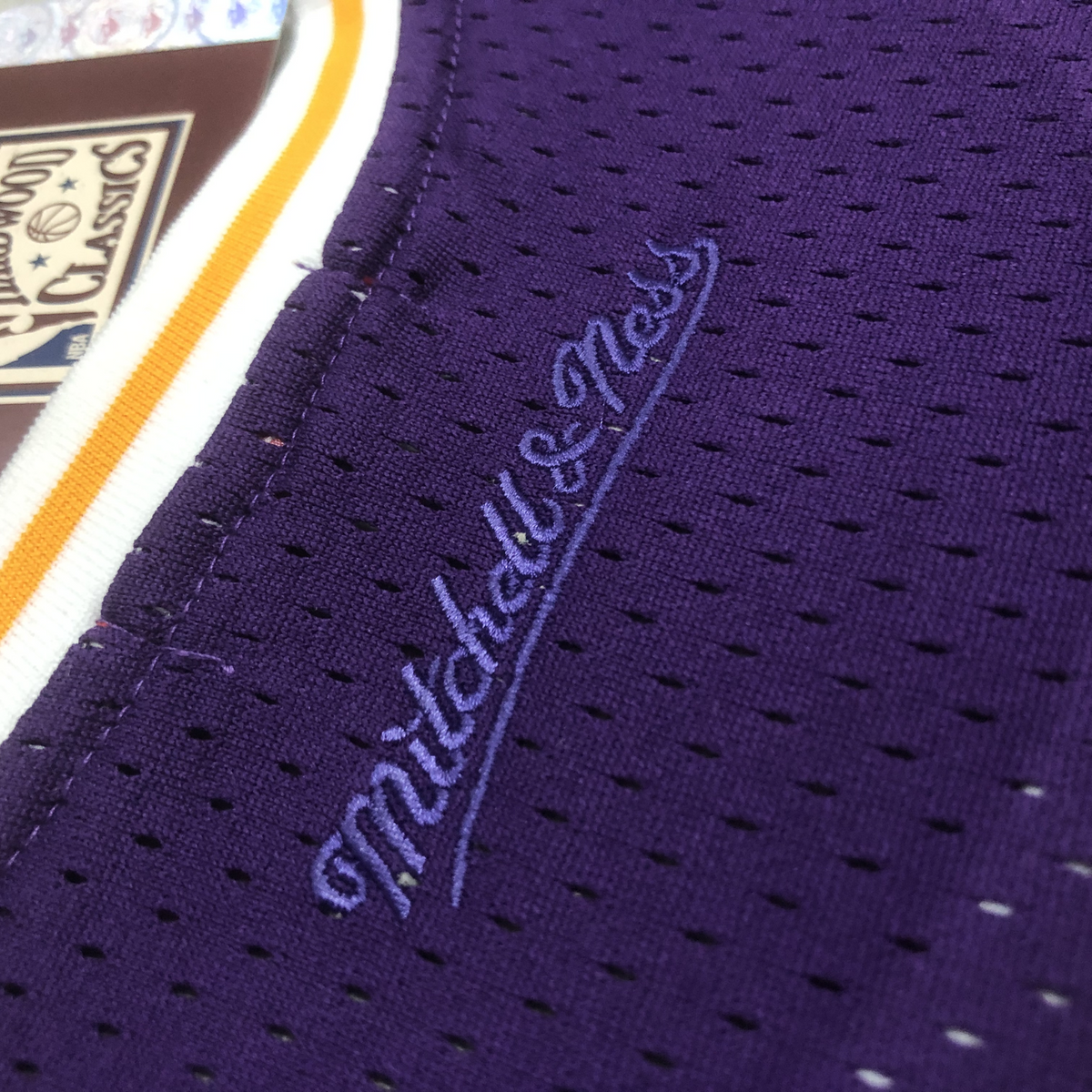 Regata Cropped Los Angeles Lakers Mitchell & Ness Hardwood Classics Roxa - imagem 8