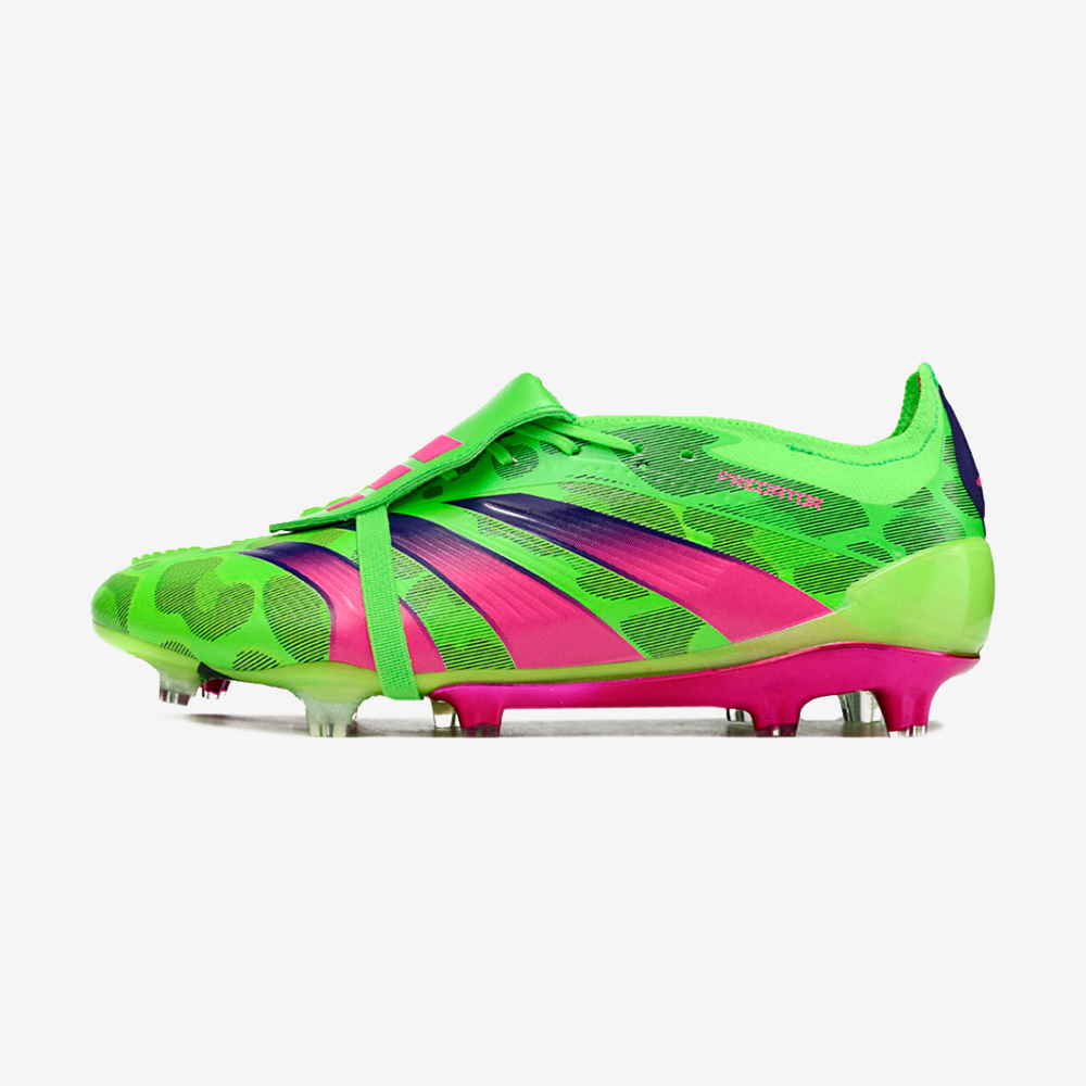 Chuteira Adidas Predator Elite Tongue FG - Verde - vista frontal