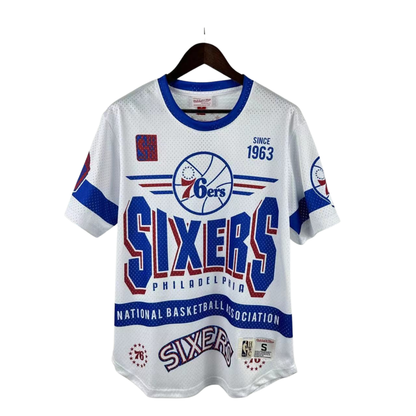 Camisa NBA Philadelphia 76ers Mitchell & Ness Hardwood Classics Vintage - imagem 1