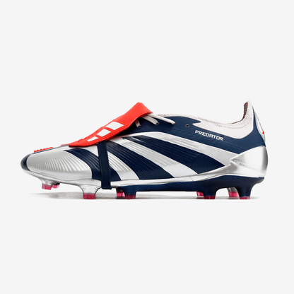 Chuteira Adidas Predator Elite Tongue FG - Cinza e Azul - vista frontal