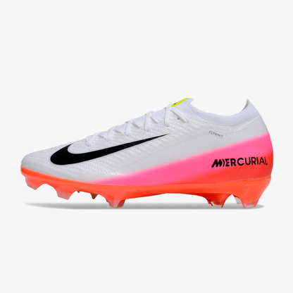 Chuteira Nike Mercurial Vapor 16 Elite  FG - Branca, Vermelha e Laranjada - Pack Fear Nothing - vista frontal