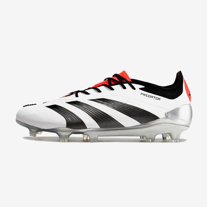 Chuteira Adidas Predator Elite FG - Branca e Preta - vista frontal