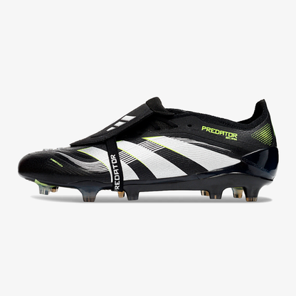 Chuteira Adidas Predator Elite Fold-Over Tongue FG - Preta, Verde e Branca - vista frontal
