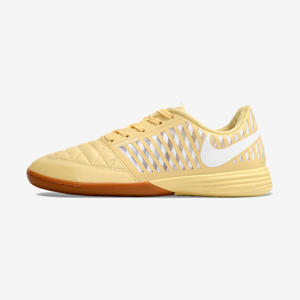 Tênis Futsal Nike Lunar Gato IC - Creme - vista frontal