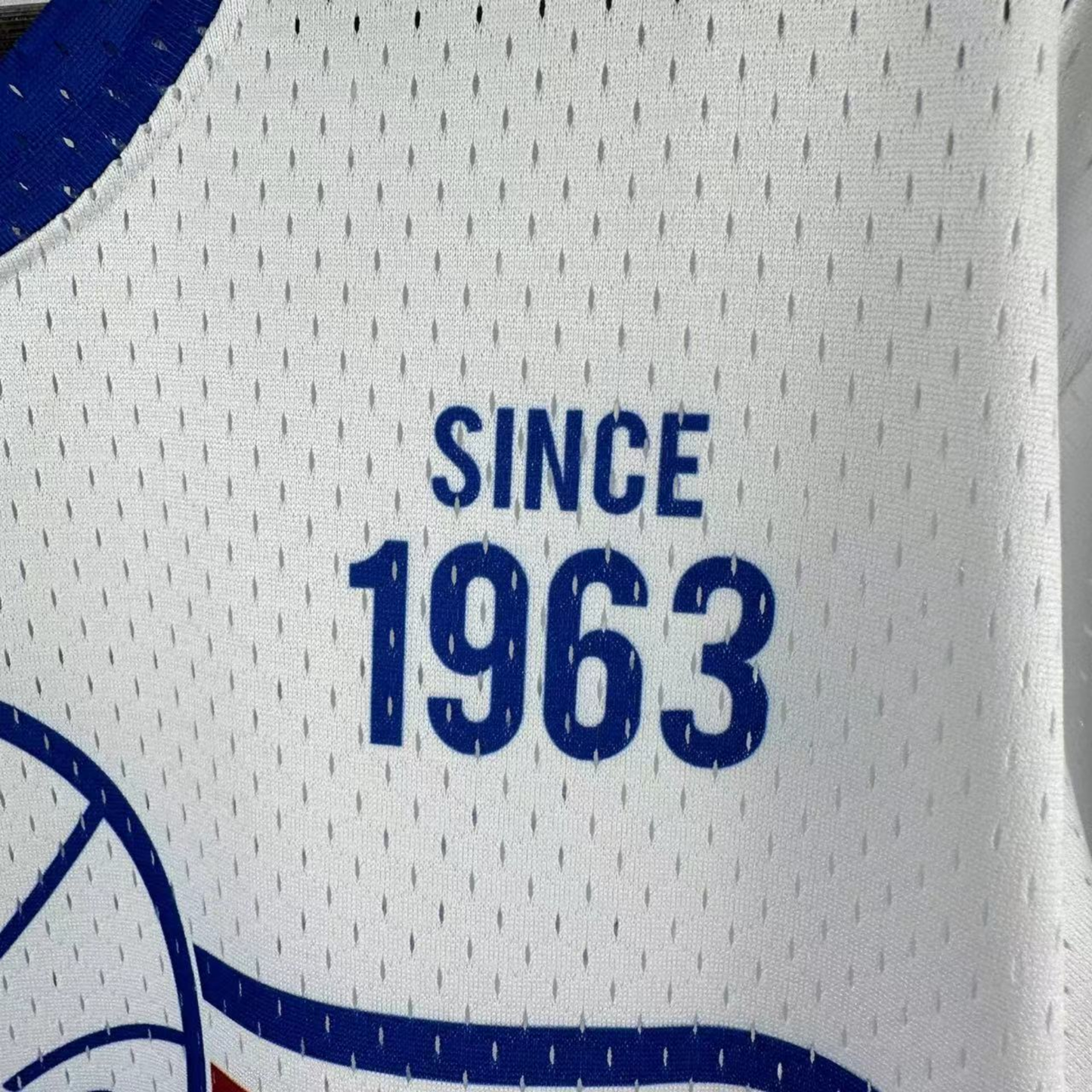 Camisa NBA Philadelphia 76ers Mitchell & Ness Hardwood Classics Vintage - imagem 7