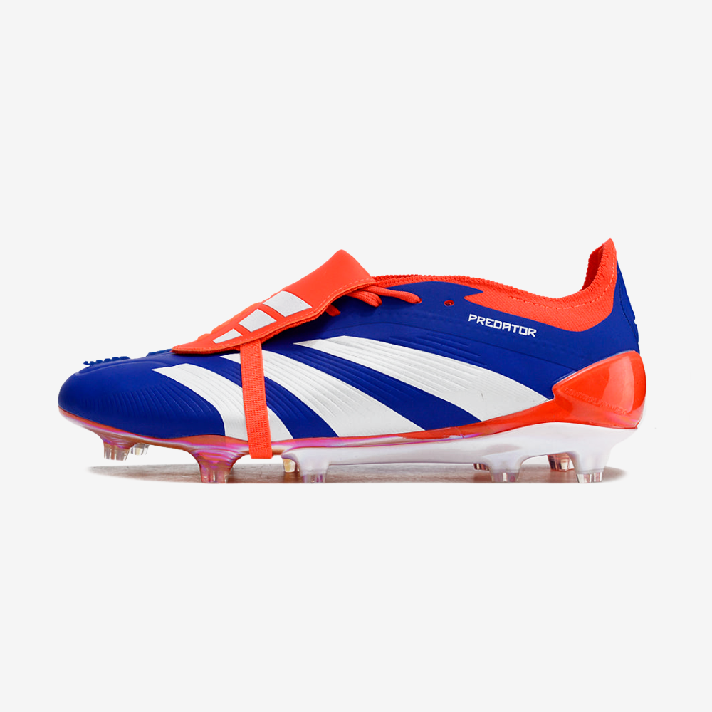 Chuteira Adidas Predator Elite Tongue FG - Azul, Branca e Laranja - imagem 4