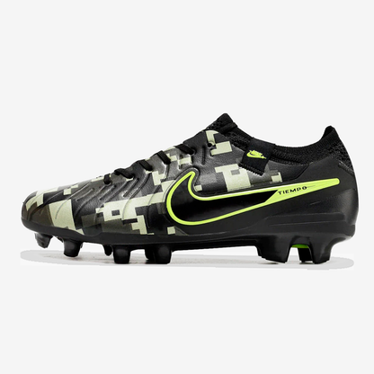 Chuteira Nike Tiempo Legend 10 FG - Preto e Verde - vista frontal