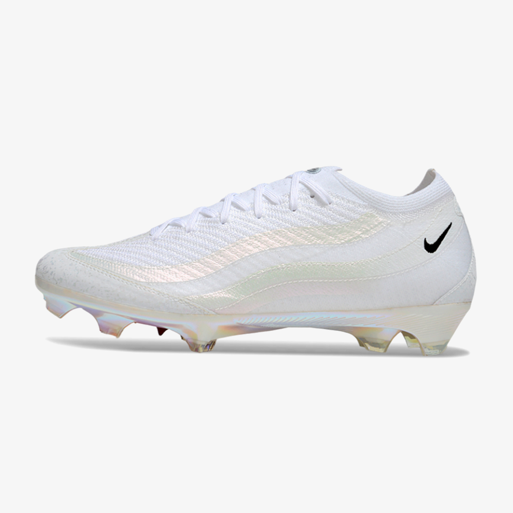 Chuteira Nike Mercurial  Air Max 95 Elite FG - Branca e Laranja - vista frontal