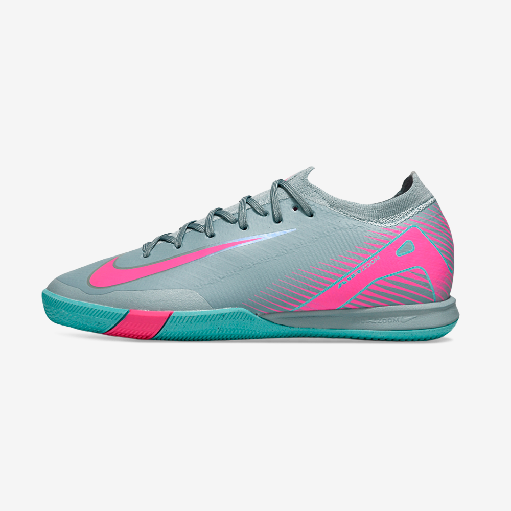 Chuteira Futsal Nike Mercurial Air Zoom Vapor 16 IC - Azul e Rosa - vista frontal