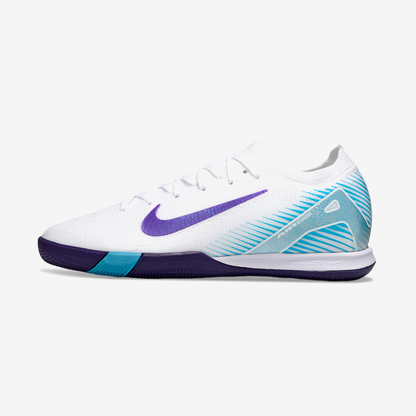 Chuteira Futsal Nike Mercurial Air Zoom Vapor 16 IC - Branca e Azul - vista frontal