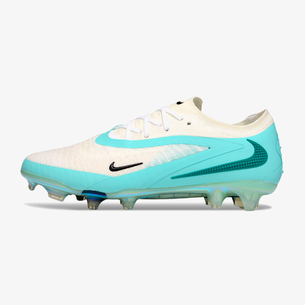 Chuteira Nike Phantom 6 Elite FG - Branco e Azul - vista frontal
