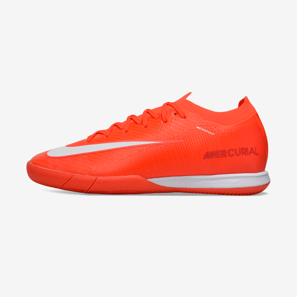 Chuteira Futsal Nike Mercurial Air Zoom Vapor 16 IC - Laranja e Branca - vista frontal