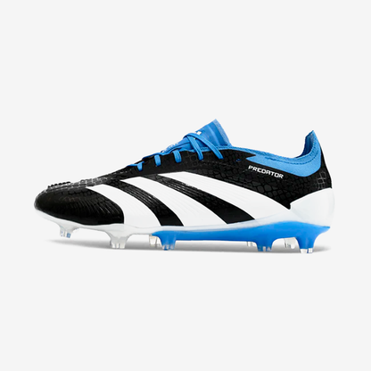 Chuteira Adidas Predator Elite FG - Branca, Preta e Azul - vista frontal