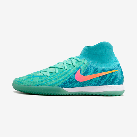 Tênis Futsal Nike Phantom Luna IC - Azul e Verde - vista frontal