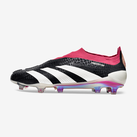 Chuteira Adidas Predator Elite Laceless FG - Preta e Branca - vista frontal