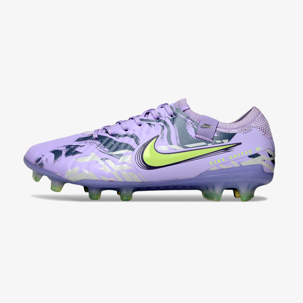 Nike Tiempo Legend 10 FG -  Roxa e Verde - Pack United - vista frontal