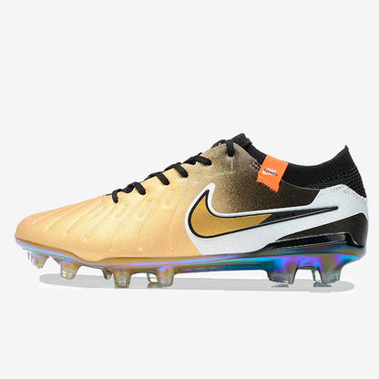 Chuteira Nike Tiempo Legend 10 FG - Dourada - Edição Especial - vista frontal