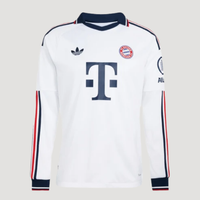 Camisa II Bayern de Munique Manga Longa 2026/27 Away Branco