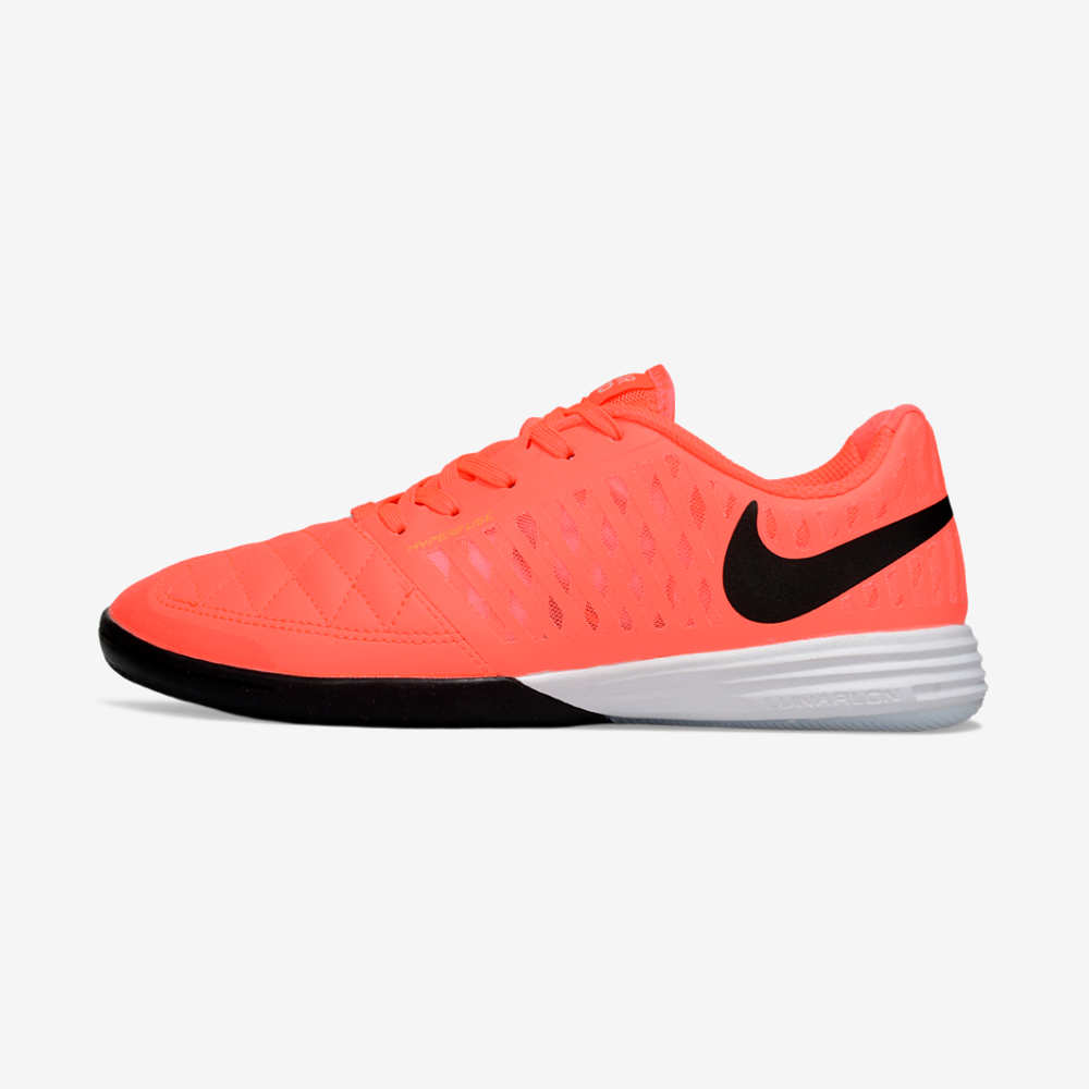 Tênis Futsal Nike Lunar Gato IC - Rosa e Preta - vista frontal