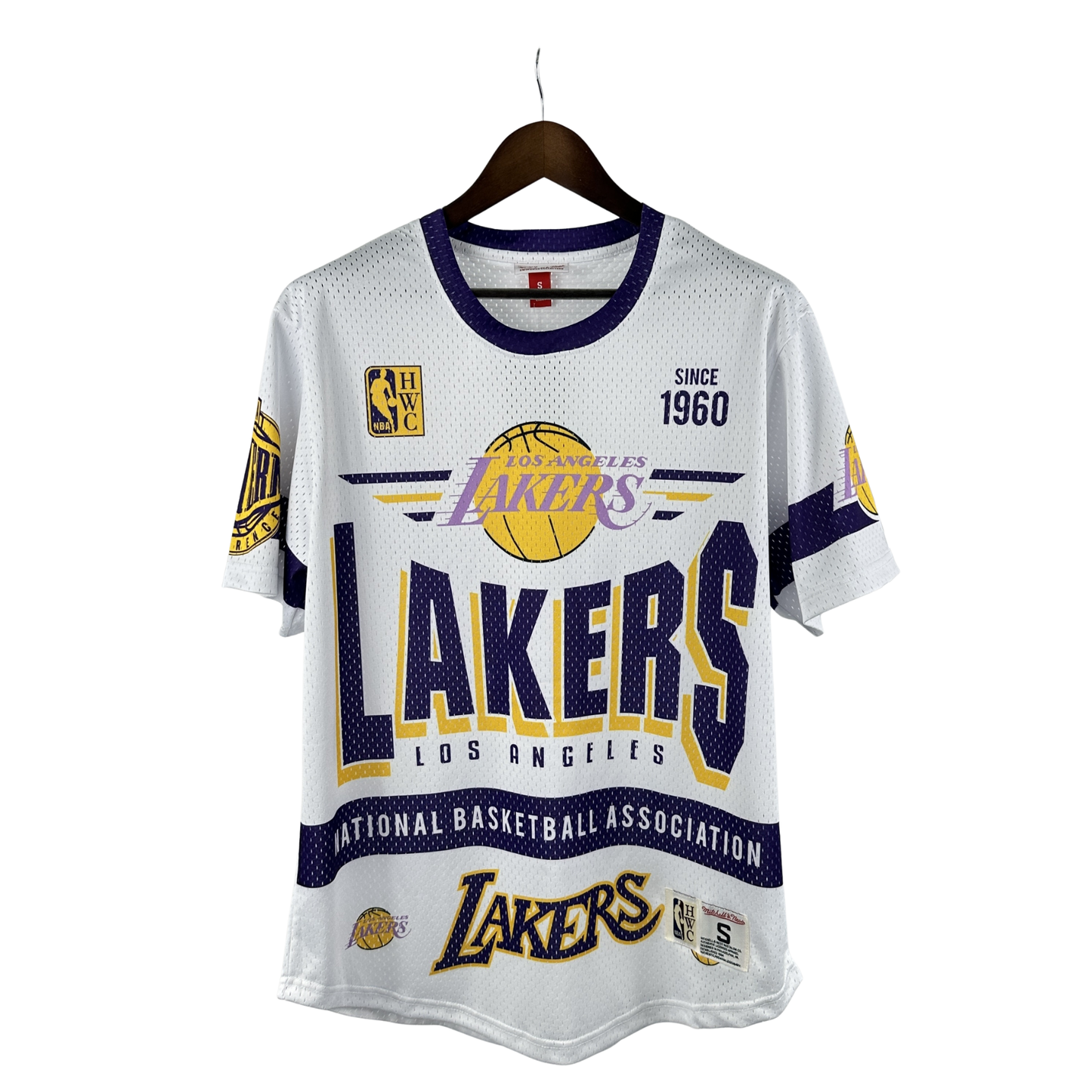 Camisa NBA Los Angeles Lakers Mitchell & Ness Hardwood Classics Vintage - imagem 1