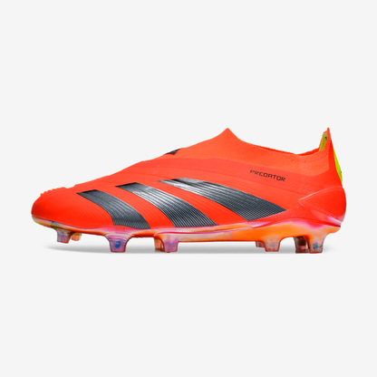 Chuteira Adidas Predator Elite Laceless FG - Laranja e Cinza - vista frontal