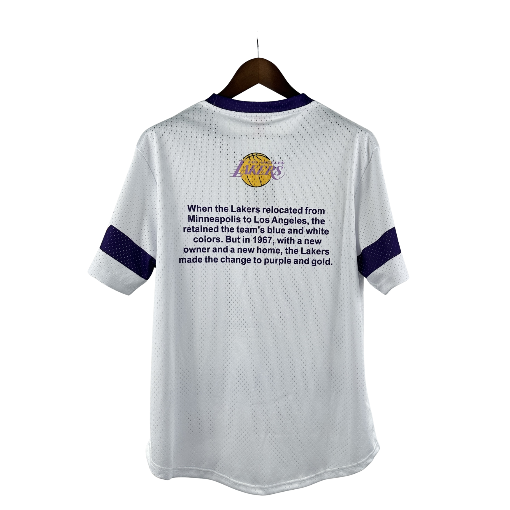 Camisa NBA Los Angeles Lakers Mitchell & Ness Hardwood Classics Vintage - imagem 2