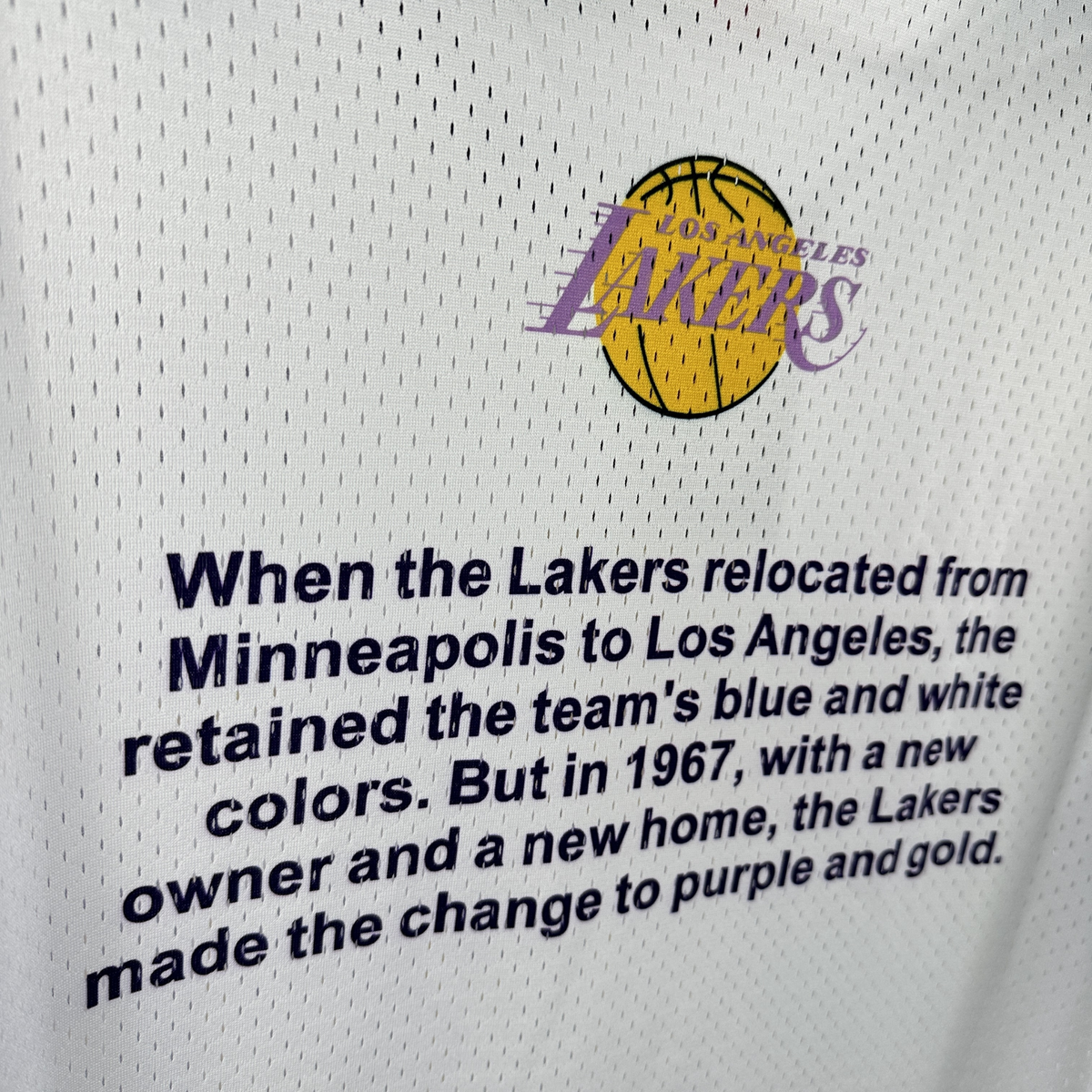 Camisa NBA Los Angeles Lakers Mitchell & Ness Hardwood Classics Vintage - imagem 4