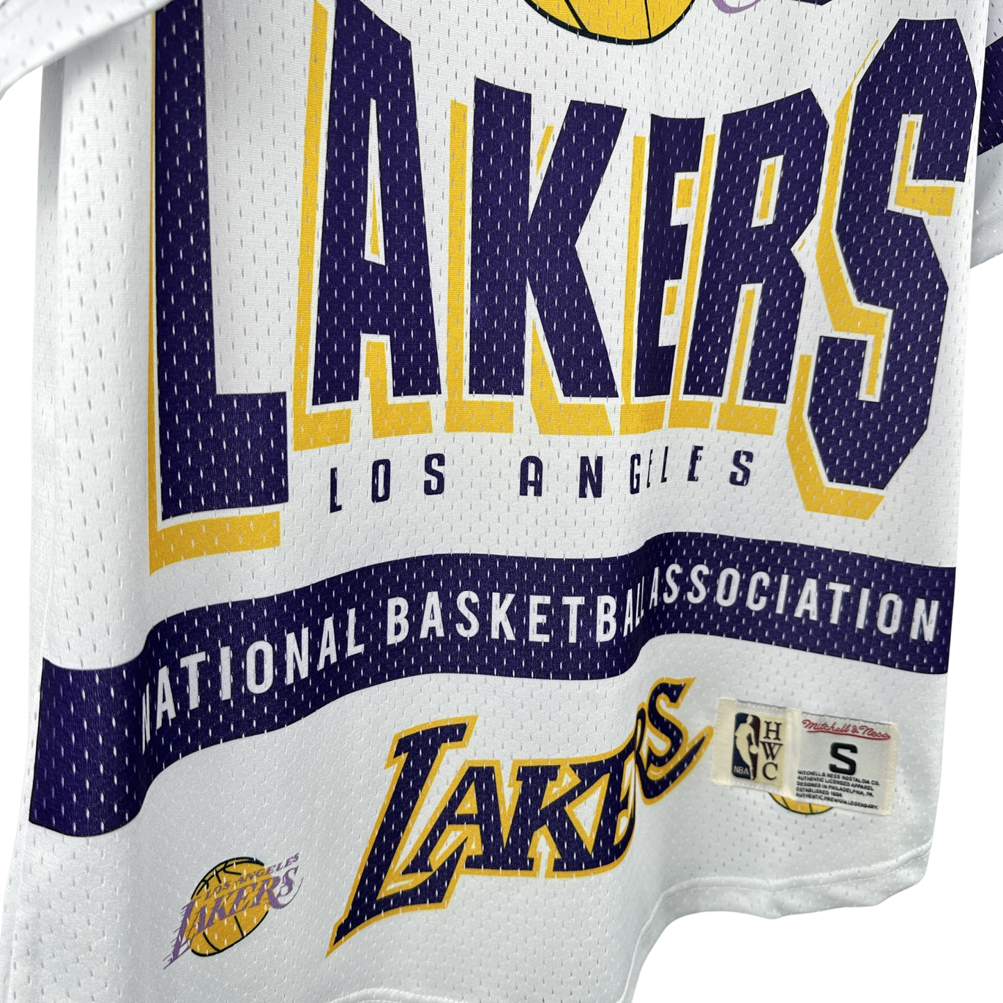 Camisa NBA Los Angeles Lakers Mitchell & Ness Hardwood Classics Vintage - imagem 6
