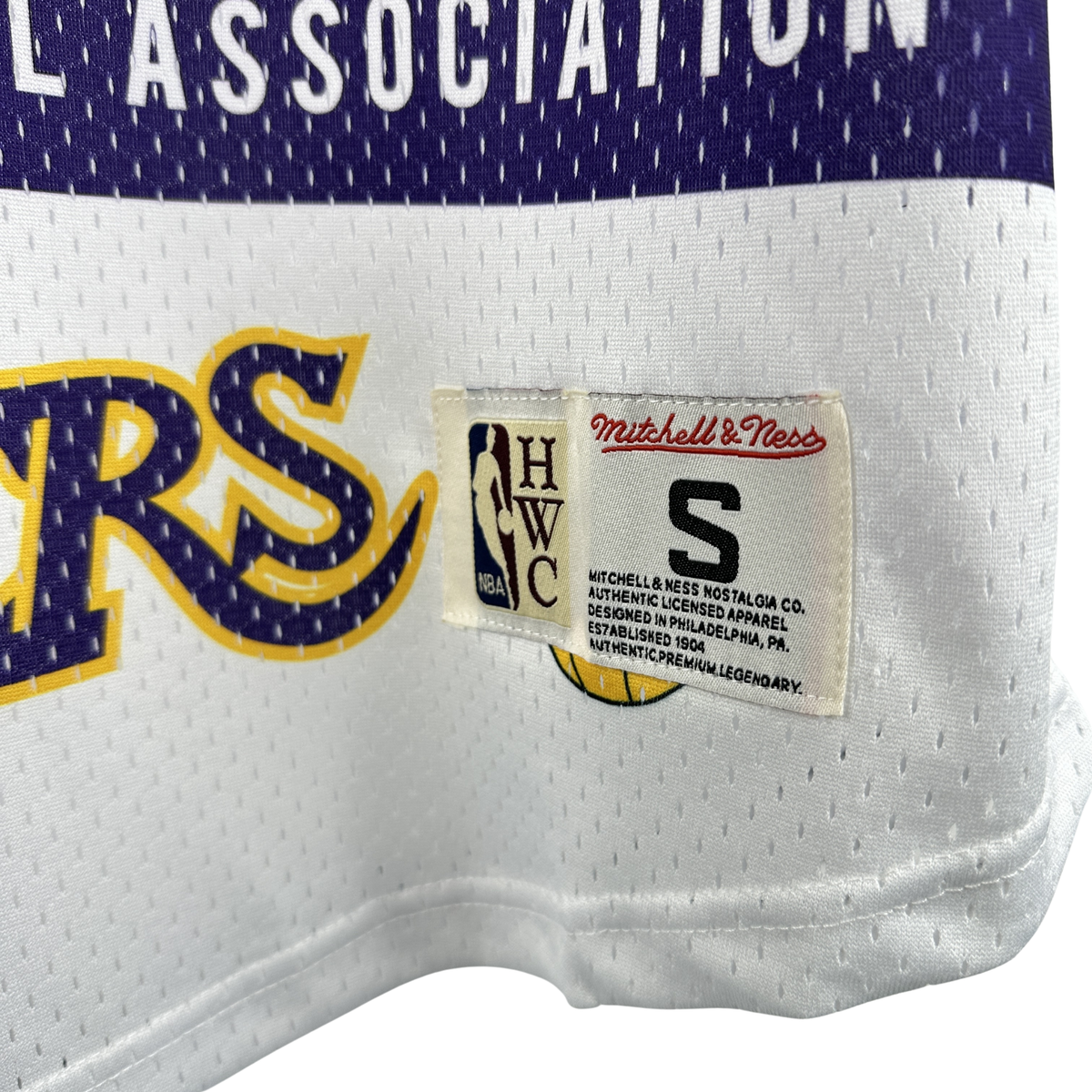 Camisa NBA Los Angeles Lakers Mitchell & Ness Hardwood Classics Vintage - imagem 7
