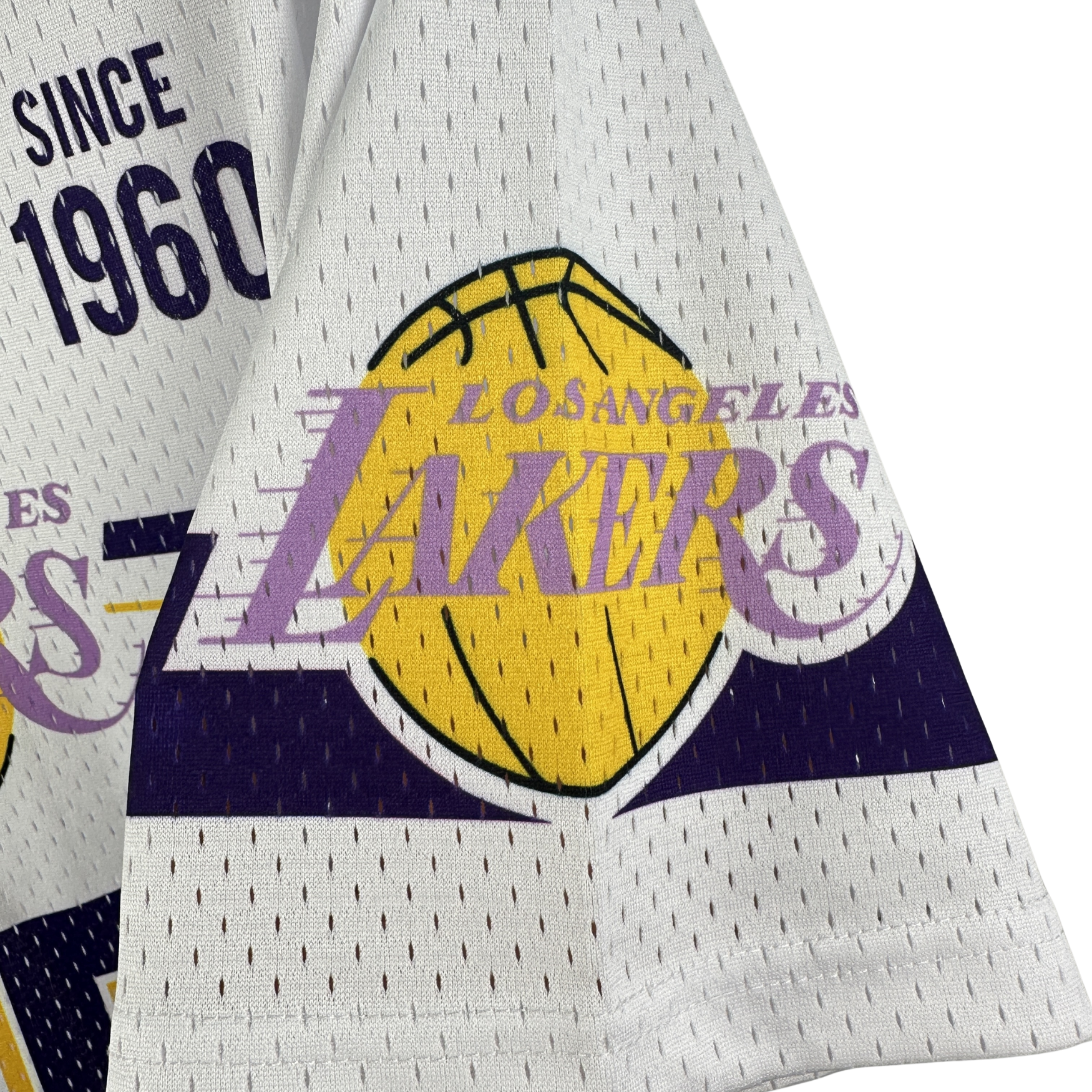 Camisa NBA Los Angeles Lakers Mitchell & Ness Hardwood Classics Vintage - imagem 10