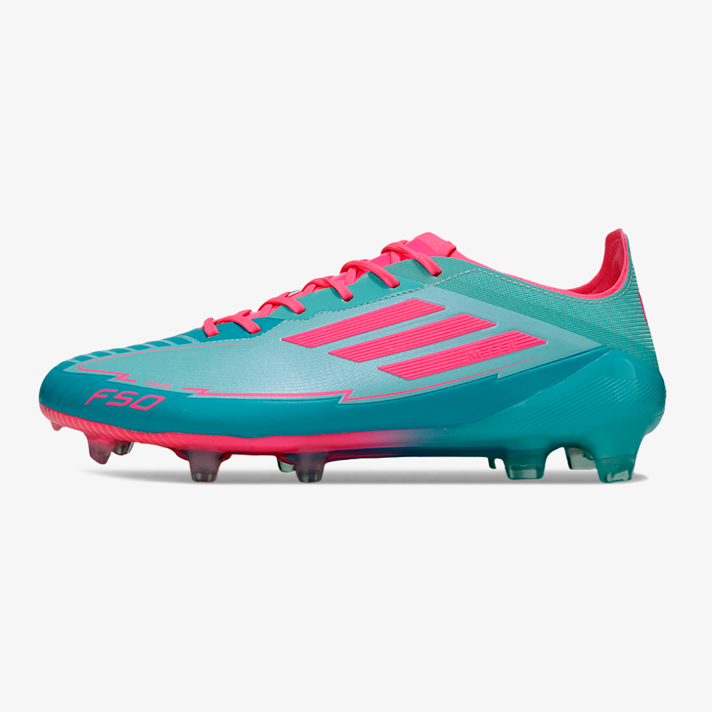 Chuteira Adidas f50 Elite FG - Azul e Rosa - vista frontal