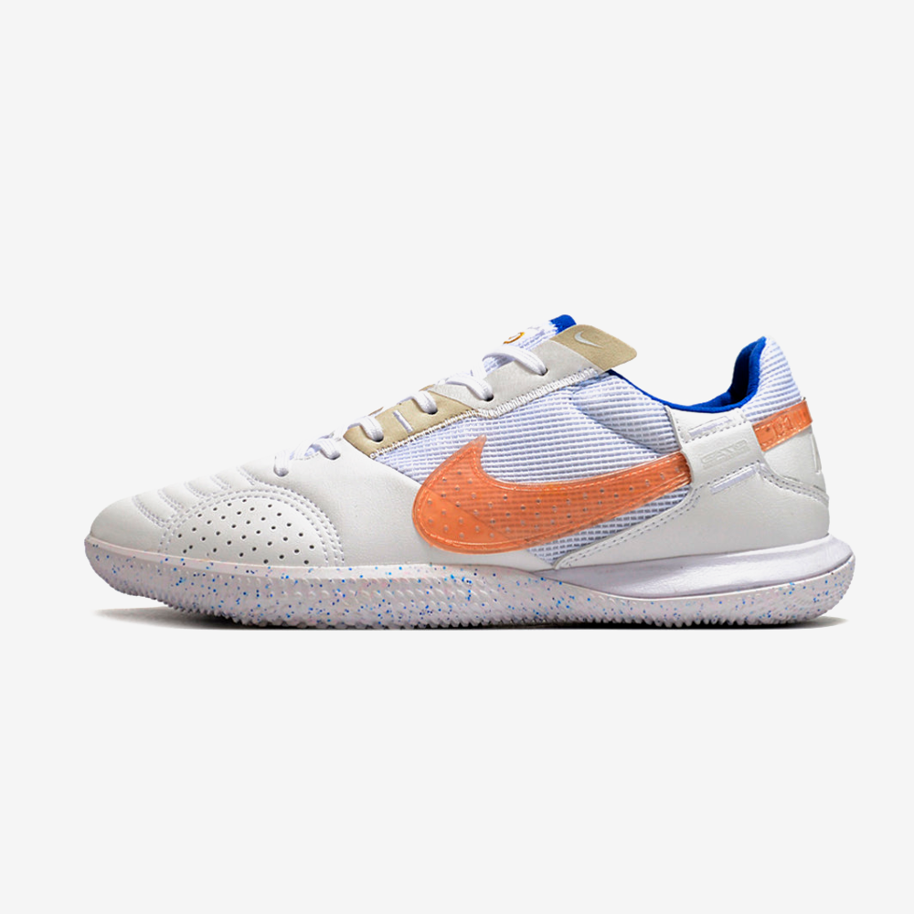 Tênis Futsal Nike Street Gato IC - Branca e Rosa - vista frontal