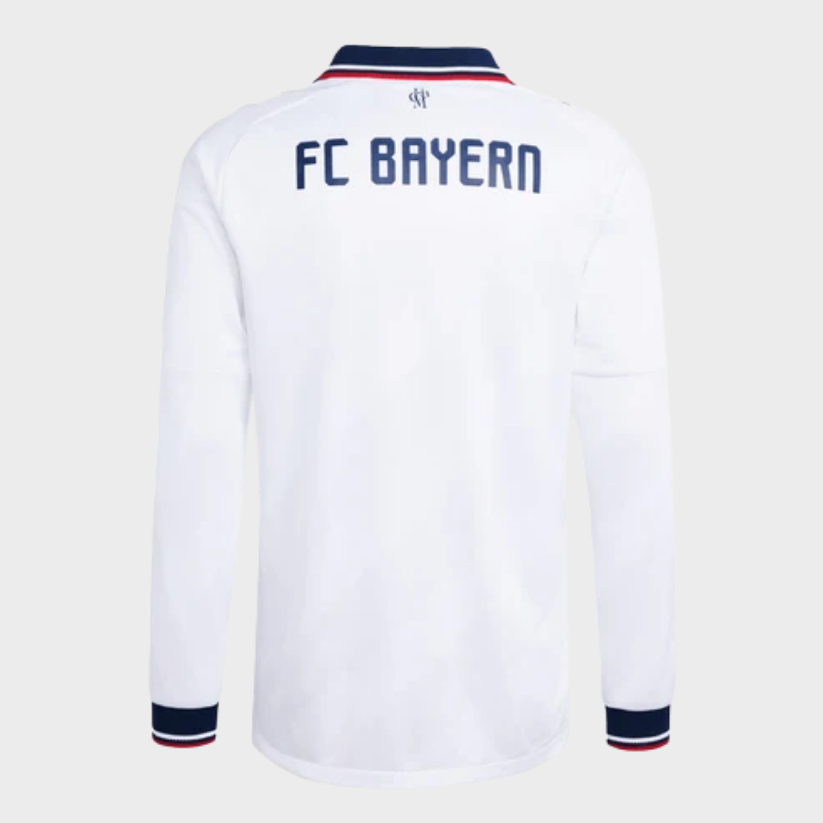 Camisa II Bayern de Munique Manga Longa 2026/27 Away Branco
