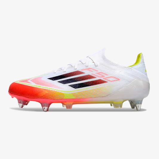Chuteira Adidas F50 Elite SG - Branco e Laranja - vista frontal