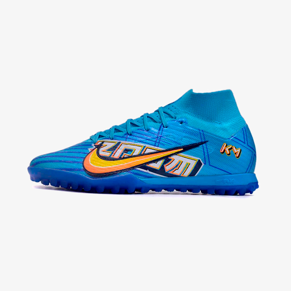 Chuteira Society Nike Mercurial Superfly Air Zoom 9 MBAPPE TF - vista frontal
