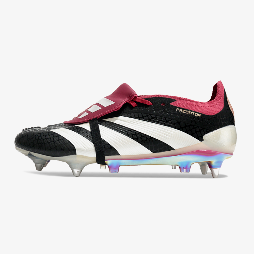 Adidas Predator Elite Fold-Over Tongue SG - Preta e Vinho - vista frontal