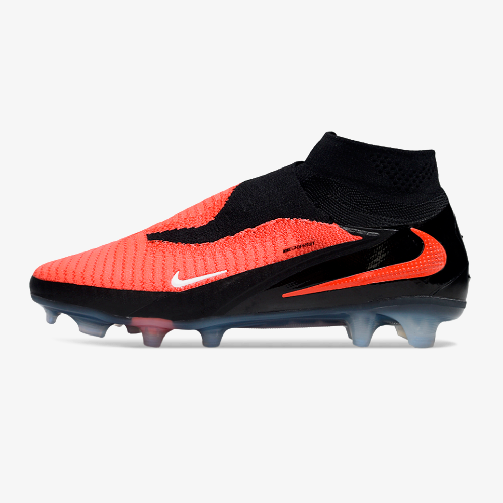 Chuteira Nike Phantom 6 Elite FG - Preta e Vermelha - vista frontal