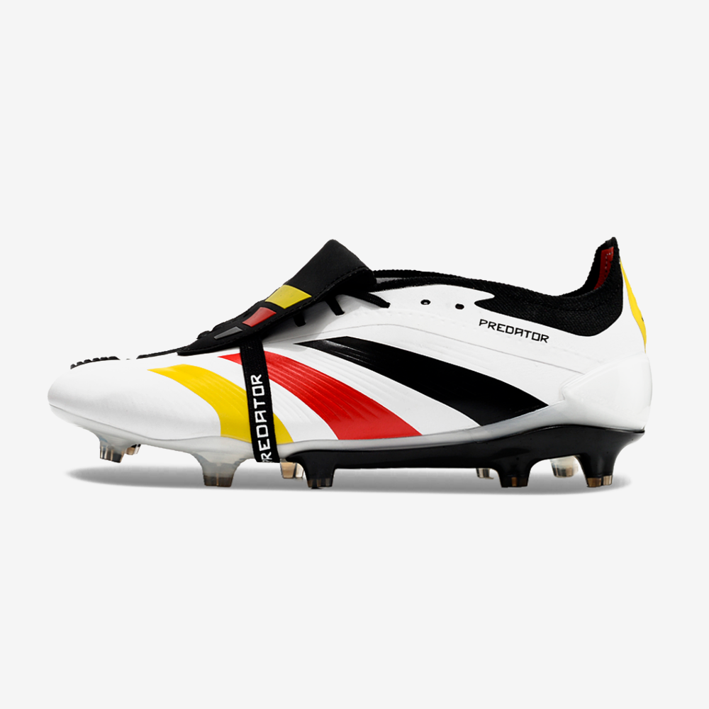 Chuteira Adidas Predator Elite Tongue FG - Branca e Preta - vista frontal