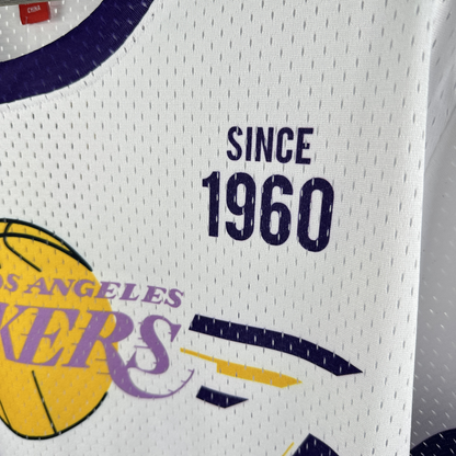Camisa NBA Los Angeles Lakers Mitchell & Ness Hardwood Classics Vintage - imagem 12