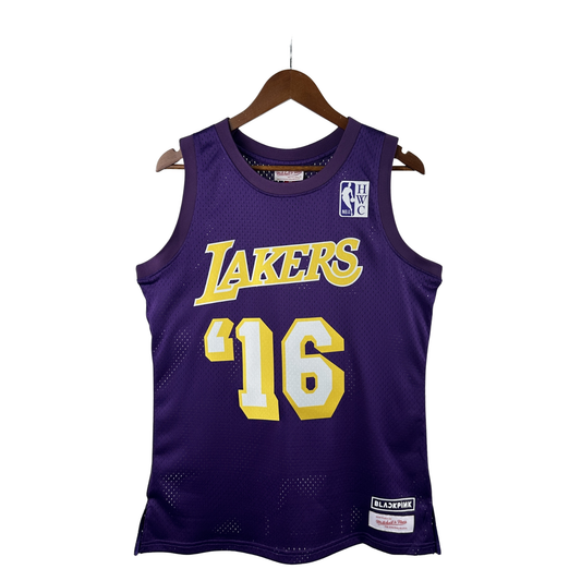 Camisa Regata Los Angeles Lakers Mitchell & Ness Hardwood Classics Edição Limitada - imagem 1