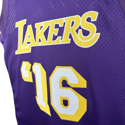 Camisa Regata Los Angeles Lakers Mitchell & Ness Hardwood Classics Edição Limitada - imagem 4