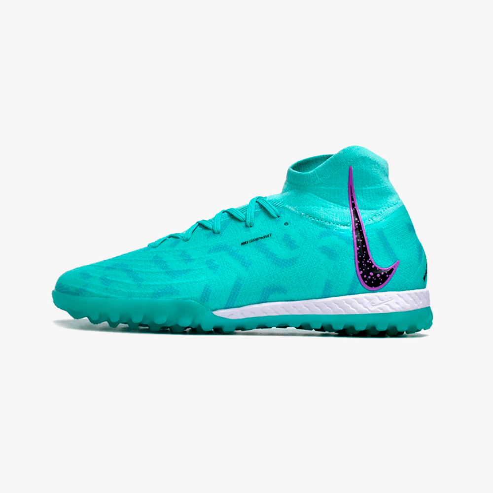 Chuteira Society Nike Phantom Luna II TF - Azul, Preta e Roxa - vista frontal