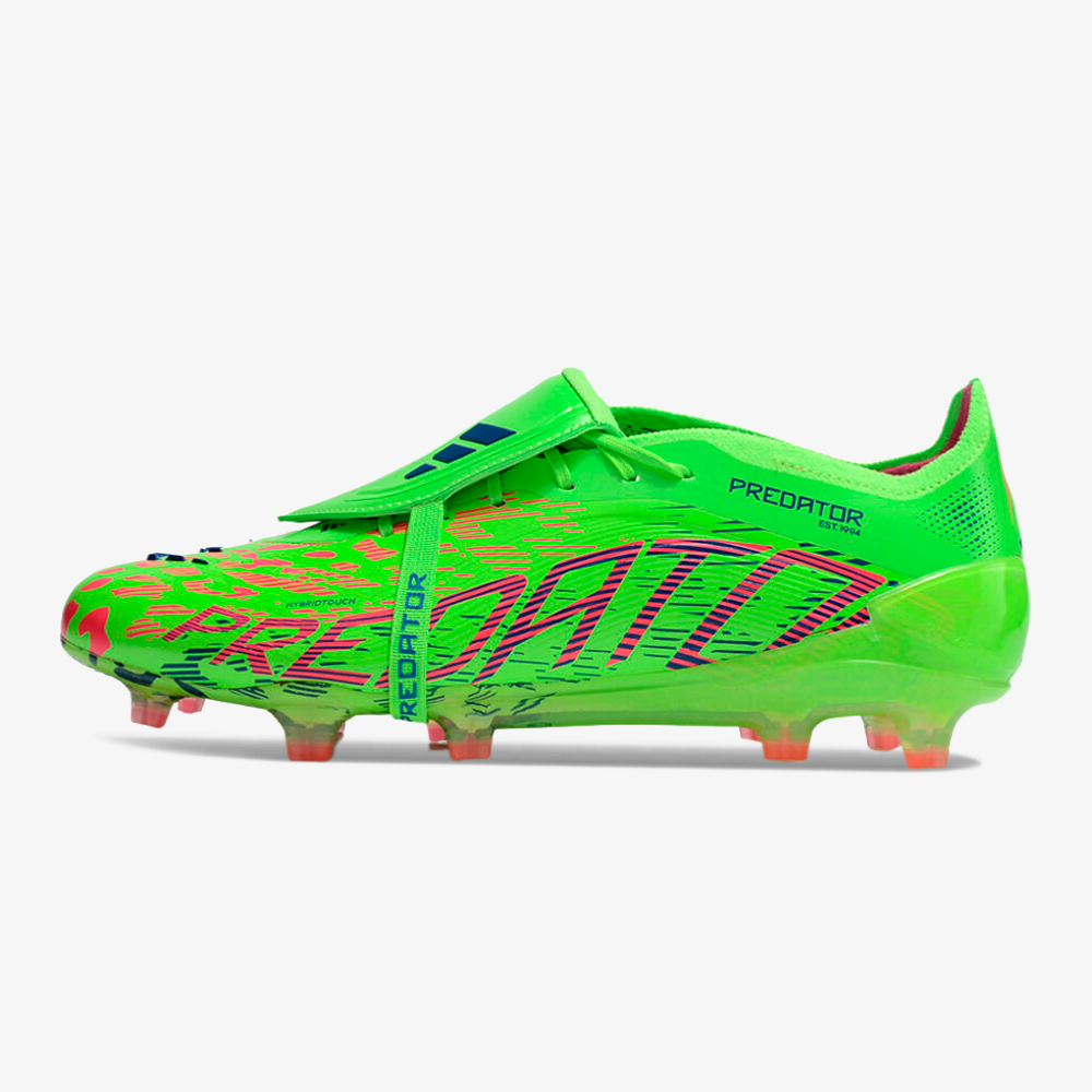 Chuteira Adidas Predator Elite Tongue FG - Verde - vista frontal