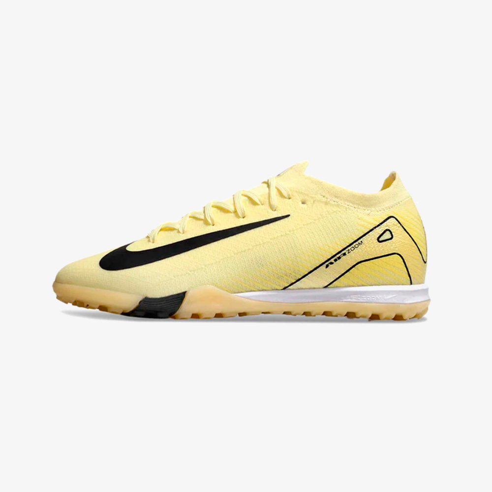 Chuteira Society Nike Air Zoom Mercurial Vapor 16 Elite TF - Amarela e Preta - vista frontal