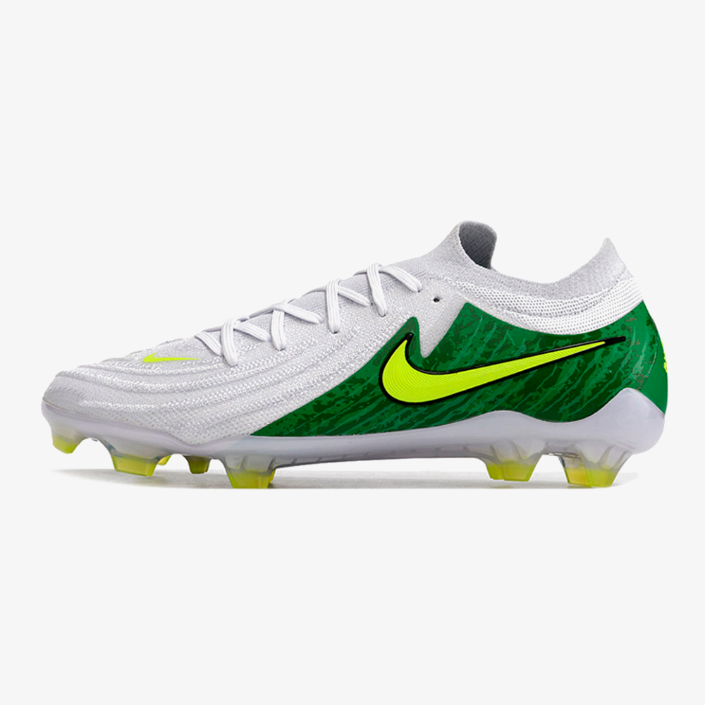 Chuteira Nike Phantom GX II FG - Branca e Verde - vista frontal
