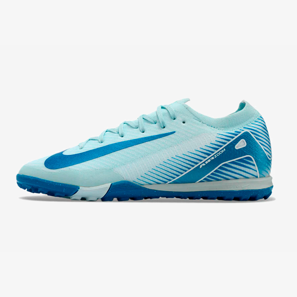 Chuteira Society Nike Air Zoom Mercurial Vapor 16 Elite TF - Azul - vista frontal