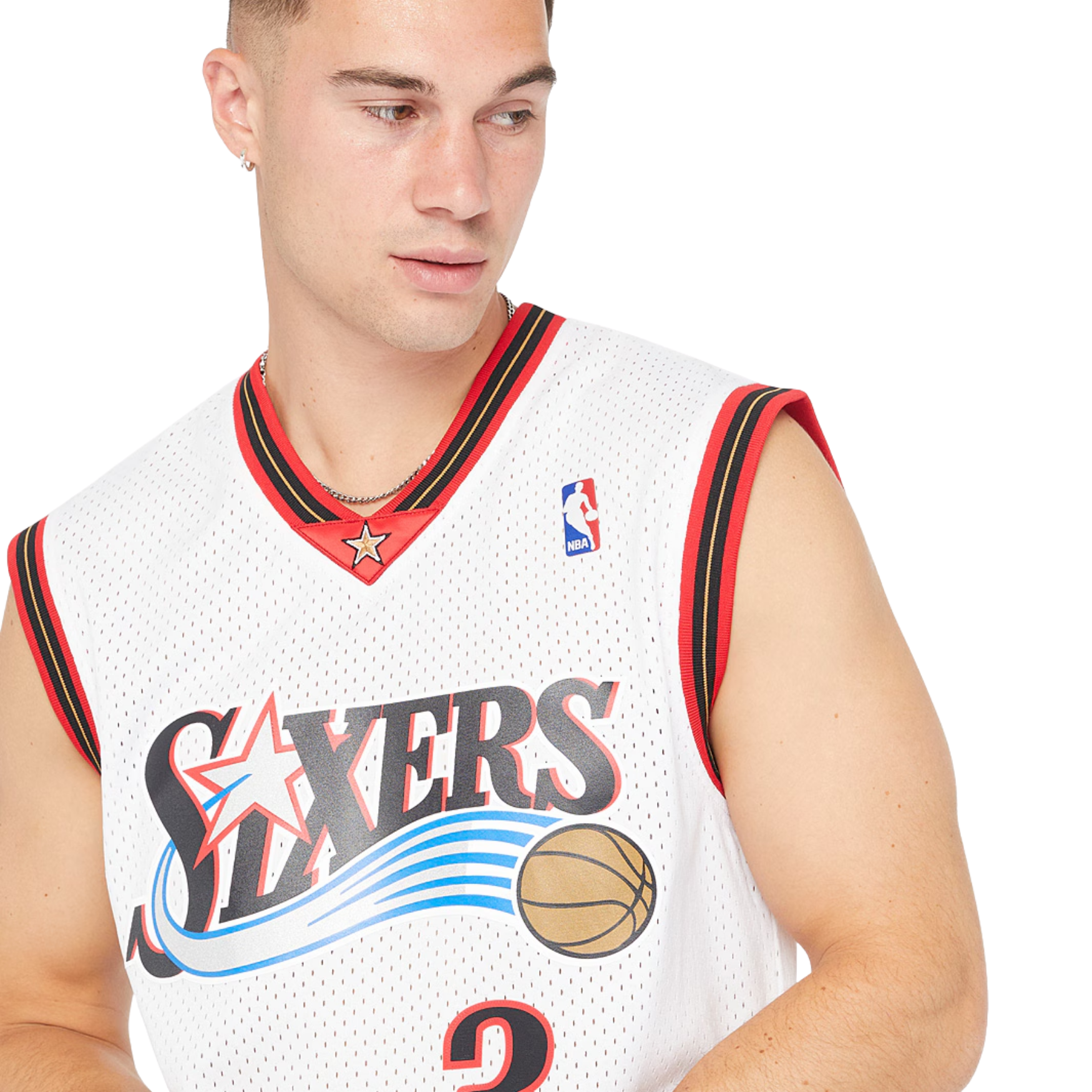 Camisa Regata NBA Philadelphia 76ers Mitchell & Ness 2002/03 - imagem 6